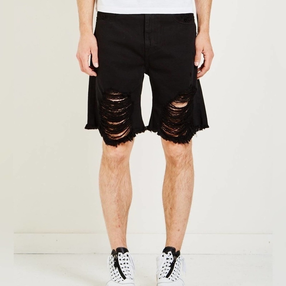 NWT Stampd Stretchy Distressed Shorts